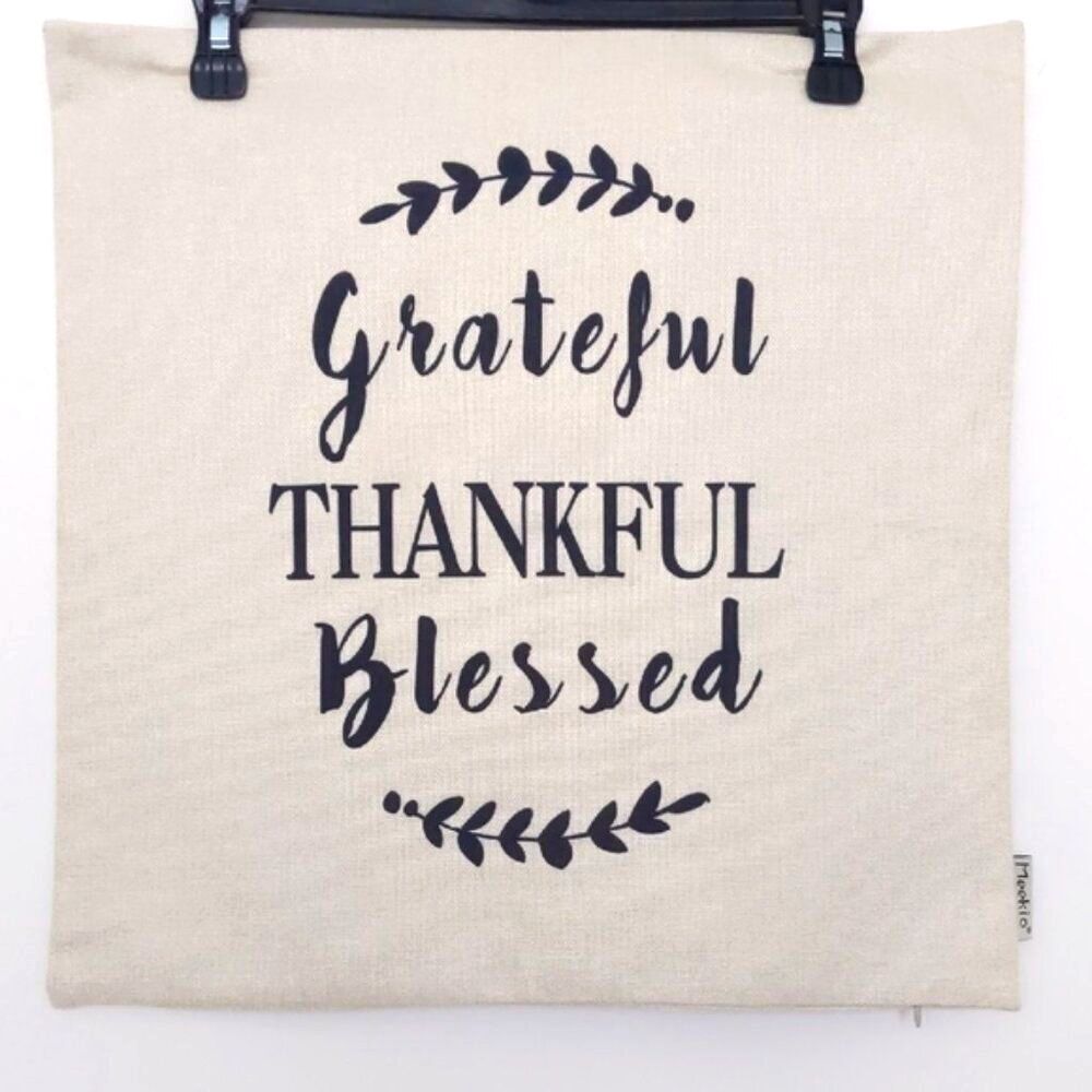 Farmhouse Decorative Canvas Pillow Cover 17in x 17 in with Inspiring Quotes